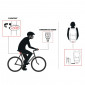 ECLAIRAGE VELO DIRECTIONNEL USB ARRIERE SUR TIGE DE SELLE AVEC CLIGNOTANT ET BOUTON INDICATEUR DE DIRECTION SANS FIL (RECHARGEABLE USB POUR L'ECLAIRAGE ET PILE 2032 POUR LA COMMANDE) 3700256070068