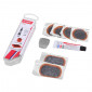 KIT REPARATION PNEU TUBELESS VTT ZEFAL PAR L'INTERIEUR AVEC RUSTINES - BOITE (4 PATCHS 33mm + 2 PATCHS 50x30mm + COLLE 5g + RAPE ACIER) AVEC NOTICE 3420581131509
