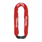 ANTIVOL VELO CHAINE A COMBINAISON MASTERLOCK ACIER DIAM 8 mm LONGUEUR 90 cm ROUGE - NIVEAU SECURITE 8 - HOMOLOGUE FUB 1 ETOILE 3520190939138
