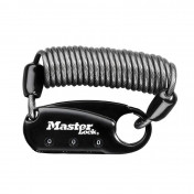 ANTITHEFT FOR BICYCLE - COMBINATION CABLE LOCK MASTERLOCK L 90cm BLACK - FOR HELMET AND SEATPOST