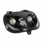 DOUBLE OPTIQUE SCOOT REPLAY RR8 POUR MBK 50 BOOSTER 1999>2003/YAMAHA 50 BWS 1999>2003 NOIR AVEC LEDS BLEU **