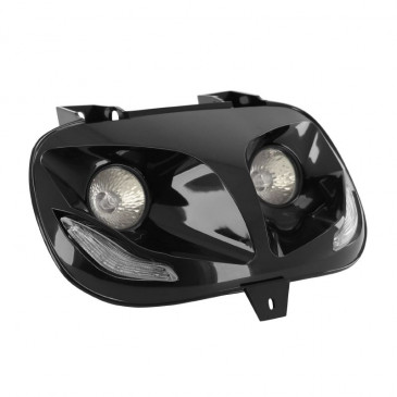 DOUBLE OPTIQUE SCOOT REPLAY RR8 POUR MBK 50 BOOSTER 1999>2003/YAMAHA 50 BWS 1999>2003 NOIR AVEC LEDS BLEU **