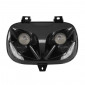 DOUBLE OPTIQUE SCOOT REPLAY RR8 POUR MBK 50 BOOSTER 1999>2003/YAMAHA 50 BWS 1999>2003 NOIR AVEC LEDS BLEU **