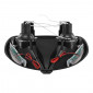 DOUBLE OPTIQUE SCOOT REPLAY RR8 POUR MBK 50 BOOSTER 1999>2003/YAMAHA 50 BWS 1999>2003 NOIR AVEC LEDS BLEU **