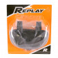 TWIN HEADLIGHTS REPLAY RR8 FOR MBK 50 BOOSTER 1999>2003/YAMAHA 50 BWS 1999>2003 BLACK - BLUE LEDS** 3700948033487