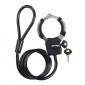 ANTIVOL VELO / TROTTINETTE CABLE A BOUCLE AVEC MENOTTE MASTERLOCK STREET CUFF DIAM 8mm L1M - LIVRE AVEC 4 CLES -NIVEAU SECURITE 6 3520190944702