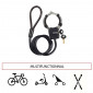 ANTIVOL VELO / TROTTINETTE CABLE A BOUCLE AVEC MENOTTE MASTERLOCK STREET CUFF DIAM 8mm L1M - LIVRE AVEC 4 CLES -NIVEAU SECURITE 6 3520190944702