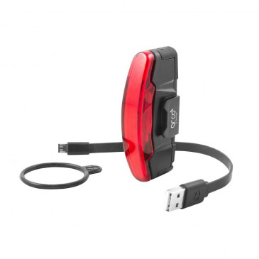 TAILLIGHT ON BATTERY - RECHARGEABLE ON USB - SPANNINGA ARCO - BLACK- 3 FONCTIONS :STANDARD, ECO, FLASH (BATTERY LIFE : 5h to 10h)