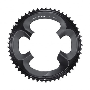 PLATEAU ROUTE 4BRA D.110 POUR SHIMANO 105 R7000 ORIGINE 53DTS EXTERIEUR 11V. NOIR 4550170468064