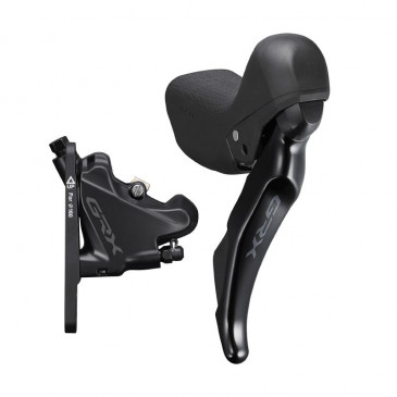 DISC BRAKE KIT - FOR ROAD BIKE - SHIMANO GRX400 Rear/right 10 Speed. GRAVEL DOUBLE BLACK (SHITERS + CALIPER BR-R7070+COMPLETE HOSE 1700mm) 4550170450144