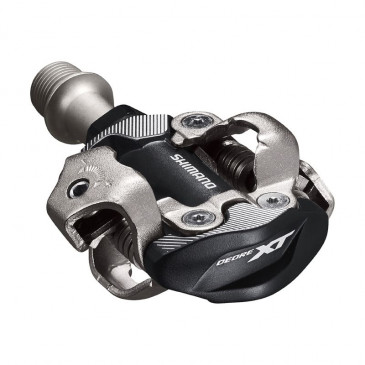 PEDALE VTT AUTOMATIQUE SHIMANO XT M8100 SPD GRISE AVEC CALES (PAIRE) 4550170444181