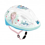 CHILD BIKE HELMET- DISNEY V2 FROZEN - WHITE WITH ADJUSTEMENT KNOB -EURO 52-56 (ON CARD)