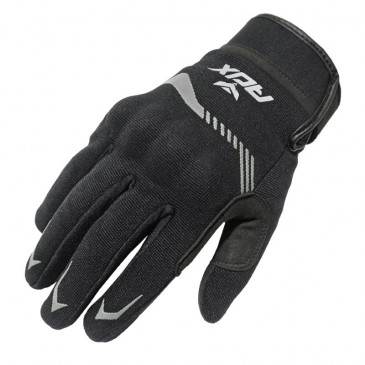 GLOVES ADX SPRING/SUMMER VISTA WITH KNUCLE ARMORBLACK/SILVER EURO 11 (XL) (APPROVED EN 13594:2015)