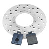 BRAKE KIT (DISC + PADS) FRONT "PIAGGIO GENUINE PART" 50-125 ZIP 4 stroke 2000> -1R000497-