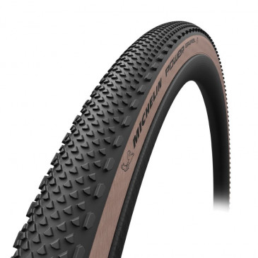 TYRE FOR GRAVEL BIKE 700 X 47 MICHELIN POWER GRAVEL Black / Beige TUBELESS READY FOLDABLE (47-622)