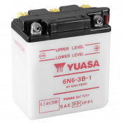 BATTERIE 6V 6 Ah 6N6-3B-1 YUASA CONVENTIONNELLE AVEC ENTRETIEN (Lg99xL57xH111mm)