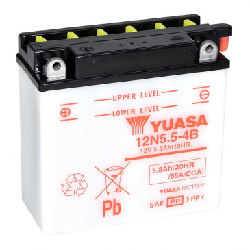 BATTERY 12V 5,5 Ah 12N5.5-4B YUASA - WITH MAINTENANCE (Lg138xWd61xH131) 5050694004957