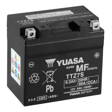 BATTERY 12V 6 Ah TTZ7S YUASA MF VRLA "READY TO USE" (Lg113xWd70xH105) 5050694011405