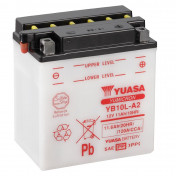 BATTERIE 12V 11 Ah YB10L-A2 YUASA YUMICRON AVEC ENTRETIEN (Lg135xL90xH145mm)