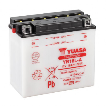 BATTERY 12V 18 Ah YB18L-A YUASA YUMICRON WITH MAINTENANCE (Lg180xWd90xH162) 5050694005602