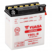 BATTERIE 12V 5 Ah YB5L-B YUASA YUMICRON AVEC ENTRETIEN (Lg120xL60xH130mm)