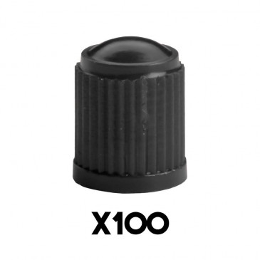 VALVE CAP -SCHRADER - PLASTIC BLACK (PER 100) -SELECTION P2R-