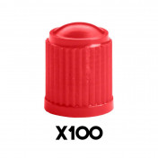 BOUCHON DE VALVE MOTO/SCOOT/CYCLO STANDARD PLASTIQUE ROUGE (VENDU PAR 100) -SELECTION P2R- 3701213426249