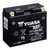 BATTERY 12V 10 Ah YT12B-BS YUASA MF HIGH PERFORMANCE SUPPLIED WITH ACID PACK (Lg150xWd69xH130)