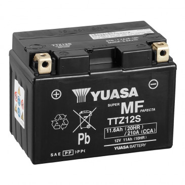 BATTERY 12V 11 Ah TTZ12S YUASA MF MAINTENANCE FREE-SUPPLIED WITH ACID PACK (Lg150xWd87xH110)