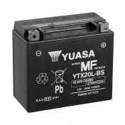 BATTERIE 12V 18 Ah YTX20L-BS YUASA MF SANS ENTRETIEN LIVREE AVEC PACK ACIDE (Lg175xL87xH155mm)