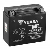 BATTERY 12V 18 Ah YTX20-BS YUASA MF MAINTENANCE FREE-SUPPLIED WITH ACID PACK (Lg175xWd87xH155)