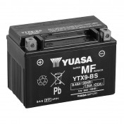 BATTERIE 12V 8 Ah YTX9-BS YUASA MF SANS ENTRETIEN LIVREE AVEC PACK ACIDE (Lg152xL87xH107mm)