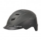 CASQUE VELO CITY ADULTE POLISPORT E CITY NOIR/GRIS TAILLE 58-61 SYSTEM QUICK LOCK 5604415085925