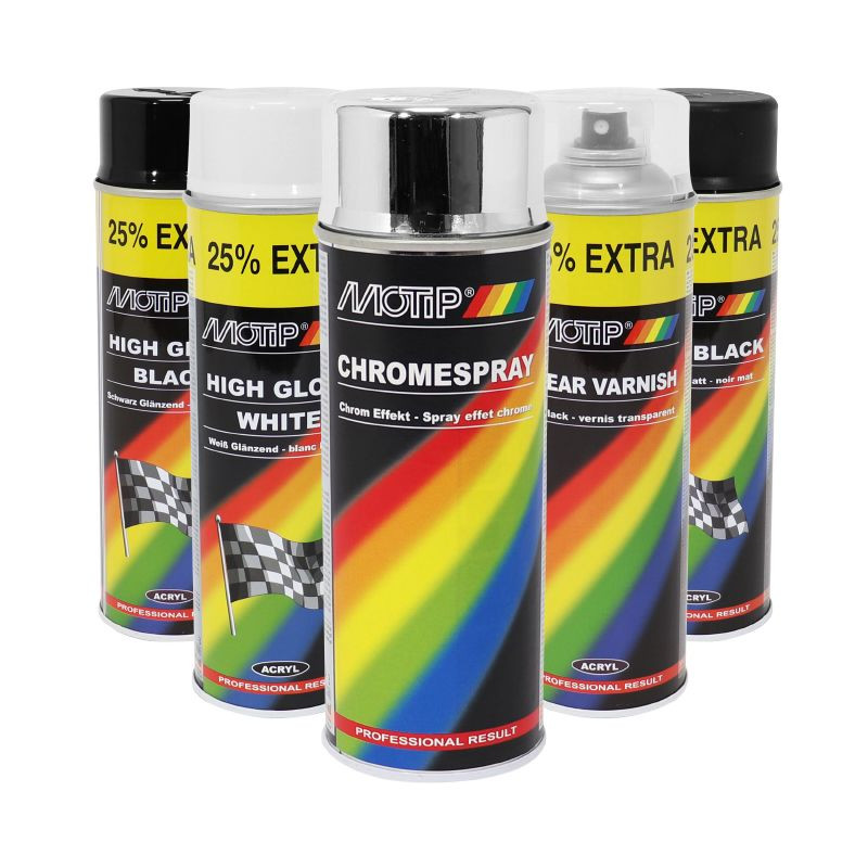 BOMBE DE PEINTURE MOTIP PRO ACRYLIQUE BRILLANT VERNIS AEROSOL 500 ml ...
