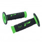 REVETEMENT POIGNEE PROGRIP MOTO OFF ROAD 791 DOUBLE DENSITE BASE VERT/NOIR CLOSED END 115mm (CROSS/MX) (PAIRE) 0801766028181