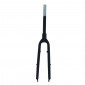 FORK- FOR TREKKING BIKE 700X35 RIGID- ALUMINIUM BLACK - COMPATIBLE V/BRAKE/DISC - THREADLESS STEERER Ø 1''1/8-28,6 EXTERNAL - Long 310mm (with a raiser for steerer (40mm) TO REPLACE A TELESCOPIC FORK) 3700948223031
