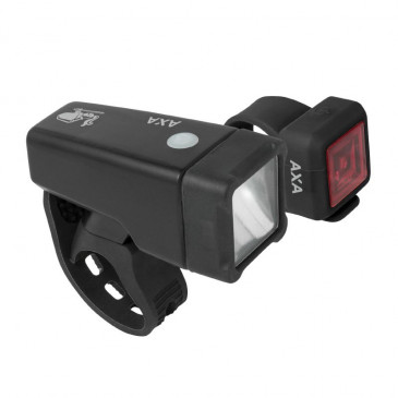 ECLAIRAGE VELO A PILE KIT SUR CINTRE/TIGE DE SELLE AXA NITE LINE T1 4 FONCTIONS CONTINU ET FLASH (LIVRE AVEC PILES LR6/CR2032) 8713249258676