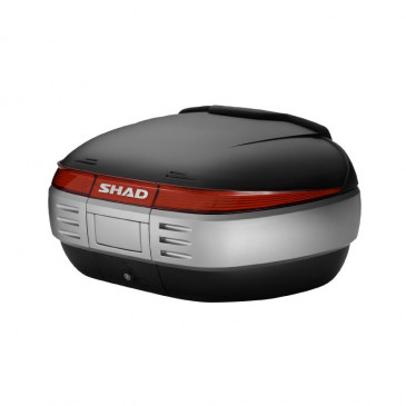 TOP CASE SHAD SH50 NOIR BRUT (CAPACITE 2 CASQUES INTEGRAUX) LIVRE AVEC PLATINE ET KIT DE VISSERIE (D0B5000)