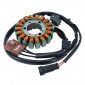 STATOR ALLUMAGE MAXISCOOTER ADAPTABLE MOTEUR PIAGGIO 400 MP3, 500 MP3/PEUGEOT 400 GEOPOLIS, SATELIS/APRILIA 500 SCARABEO/GILERA 500 FUOCO 4T (18 PÔLES - TRIPHASE 370W) -SGR-