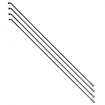 STAINLESS SPOKE- BLACK FOR EBIKE Ø 2,0mm - Ø 2,3mm L 302mm SAPIM "J BEND" WITH NUTS (SOLD PER 4) 5250742210004