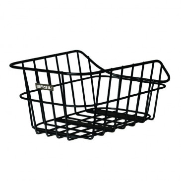 REAR BASKET - ALUMINIUM - BASIL CENTO BLACK (45x33x21cm)