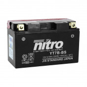 BATTERIE 12V 6,5 Ah NT7B-BS NITRO MF SANS ENTRETIEN AVEC PACK ACIDE (Lg150xL65xH93mm)