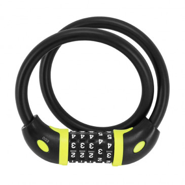 ANTIVOL VELO CABLE A COMBINAISON AUVRAY DIAM 12 mm L 65 cm NOIR MAT 3700807708143