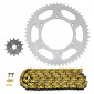 KIT CHAINE ADAPTABLE DERBI 50 GPR RACING 2004>2005, 50 GPR 2004>2005 420 14x53 (DIAM COURONNE 108/123/6.5) -AFAM- 3700948275467
