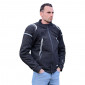 JACKET ADX RSX BLACK/WHITE XL WITH REMOVABLE HOOD-WITH PROTECTIONS EXCEPT BACK PROTECTOR (APPROVED NF EN 17092-4 : 2020)