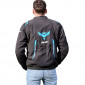 JACKET ADX RSX BLACK/BLUE M WITH REMOVABLE HOOD-WITH PROTECTIONS EXCEPT BACK PROTECTOR (APPROVED NF EN 17092-4 : 2020)