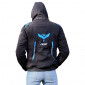 JACKET ADX RSX BLACK/BLUE 2XL WITH REMOVABLE HOOD-WITH PROTECTIONS EXCEPT BACK PROTECTOR (APPROVED NF EN 17092-4 : 2020)