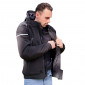 JACKET - ADX RSX BLACK/GREY 2XL -WITH REMOVABLE HOOD-WITH PROTECTIONS EXCEPT BACK PROTECTOR- (APPROVED NF EN 17092-4 : 2020)