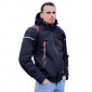 JACKET ADX RSX BLACK/RED S WITH REMOVABLE HOOD-WITH PROTECTIONS EXCEPT BACK PROTECTOR (APPROVED NF EN 17092-4 : 2020)