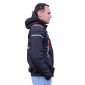 VESTE/BLOUSON ADX RSX NOIR/ROUGE S AVEC CAPUCHE AMOVIBLE (AVEC PROTECTIONS/SANS PLAQUE DORSALE) (HOMOLOGUE NF EN 17092-4 : 2020)